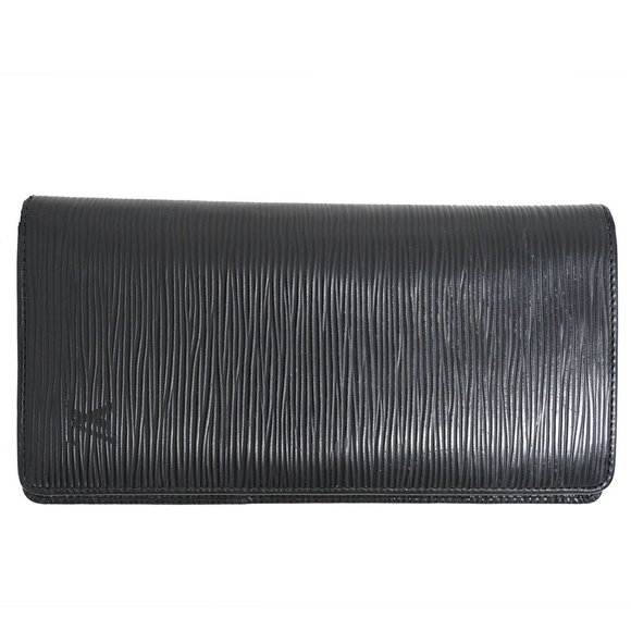 Louis Vuitton Portefeuille Brazza Epi Leather Black M61816 Bi-fold Long Wallet M - Picture 1 of 10